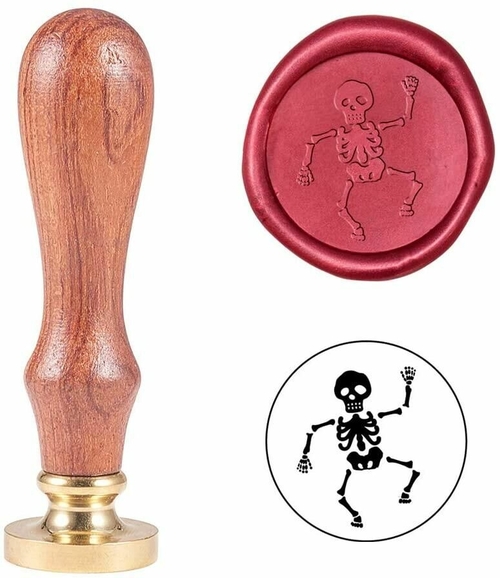 Halloween Skeleton Wax Seal Stamp Vintage Retro Sealing Stamp