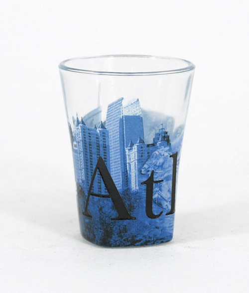 Americaware SGATL01 Atlanta Duo Tone Etched Shot Glass