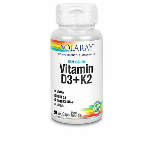 Capsules Solaray 8479765 Vitamin D3 Vitamin K2 60 Units (60 uds)