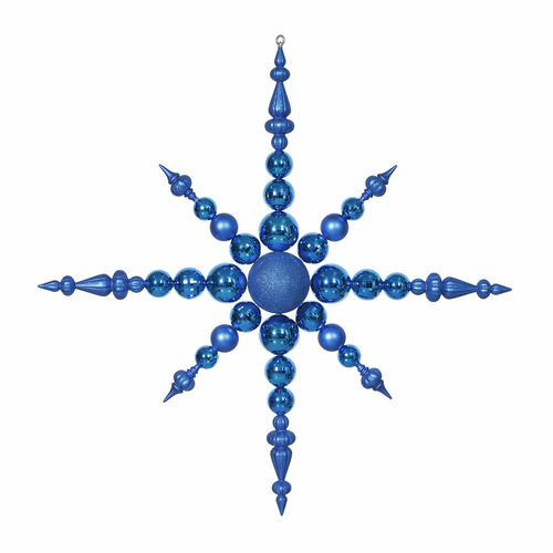 Blue 3 Finish Snowflake Ornament - 43 in.