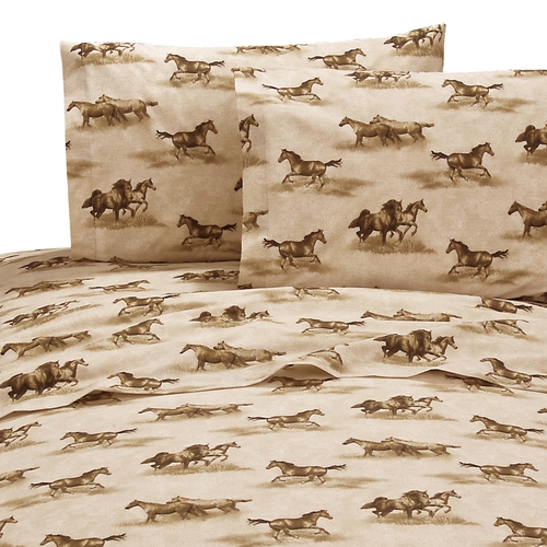 Blue Ridge Trading - Wild Horses - Feral & Mustang Rustic Sheet Set