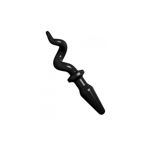 Squeal Pig Tail Anal Plug Black