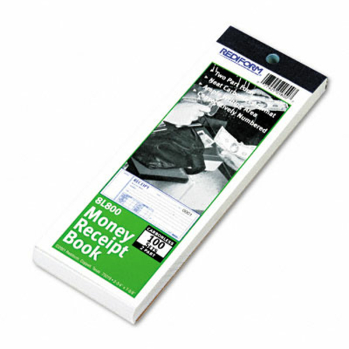Rediform 8L800 Receipt  2-3/4 x 7  Carbonless Duplicate  100 Sets/Book