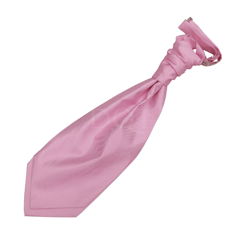 Solid Check Pre-Tied Ruche Cravat - Light Pink