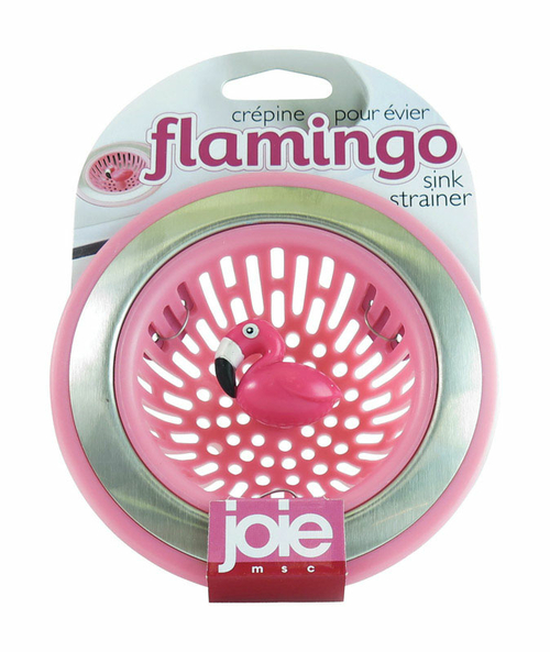 Joie 6609135 Plastic & Stainless Steel Sink Strainer, Pink & Silve