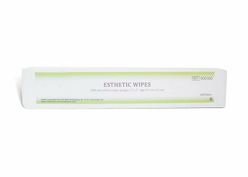 Dukal Esthetic Wipes 3" x 3". Case of 4000 absorbent wipes for spa