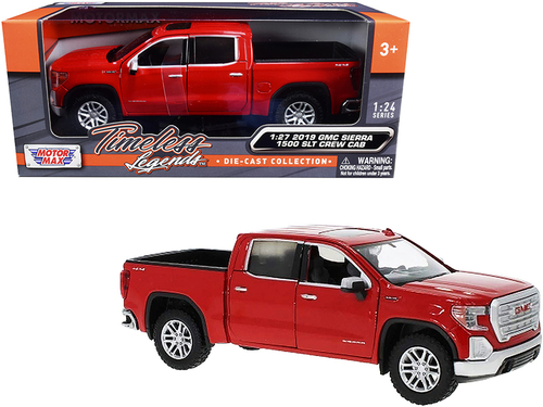 2019 GMC Sierra 1500 SLT Crew Cab Pickup Truck Red 1/24-1/27 Diecast