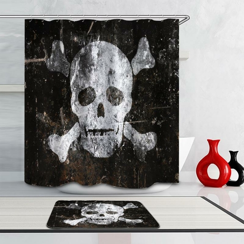 Skull And Bones Shower Curtain