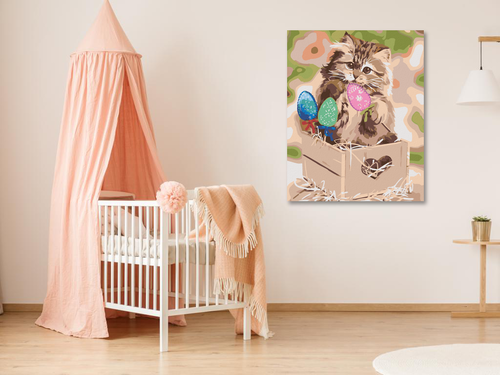 Paint by Numbers - KITTEN AND EASTER EGGS