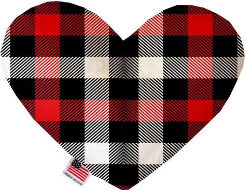 Mirage Pet 1302-TYHT6 Red & White Buffalo Check 6 in. Heart Dog Toy