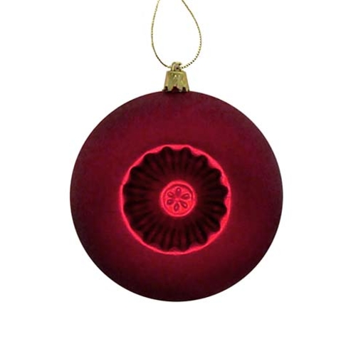 NorthLight 4 in. Matte Red Hot Retro Reflector Shatterproof Christmas 