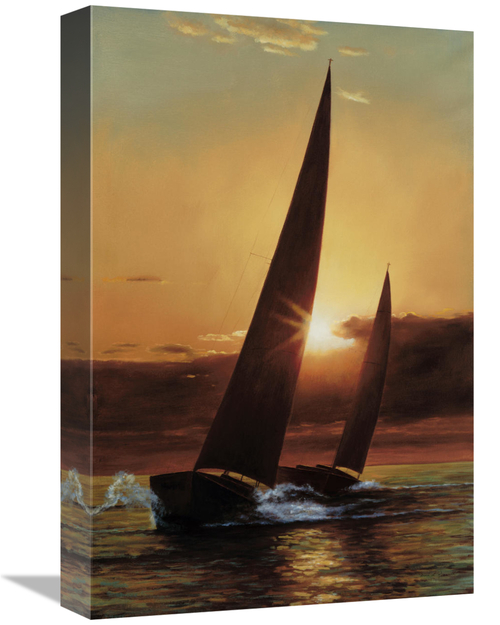 Global Gallery GCS-126614-1218-142 12 x 18 in. Red Sails Art Print - D