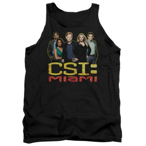 Trevco Csi Miami-The Cast In Black - Adult Tank Top - Black- 2X