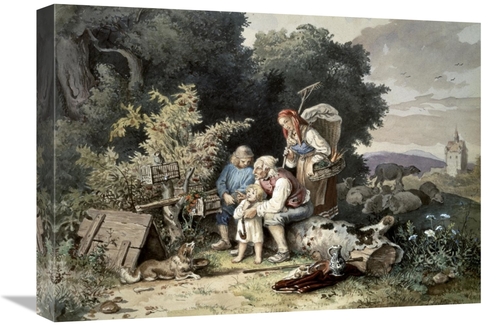 Global Gallery GCS-279719-22-142 22 in. Shepherds Family Art Print - L