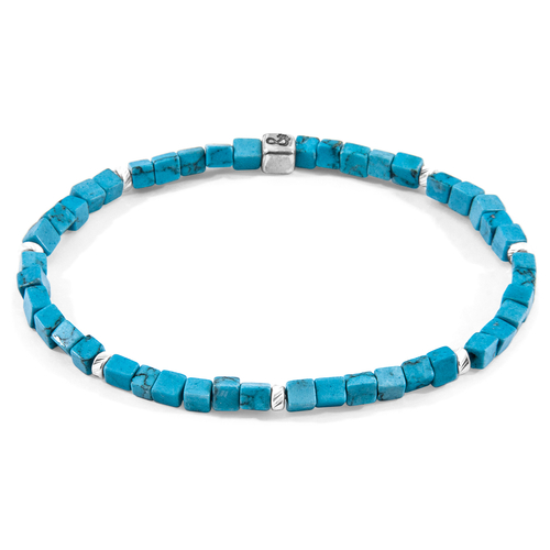 Turquoise Blue Tekapo Silver and Stone Bracelet