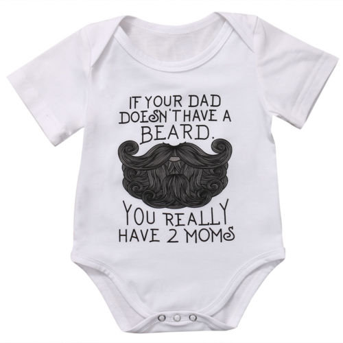 2018 Newbon Baby Boy Girl Letters Bodysuit Babies