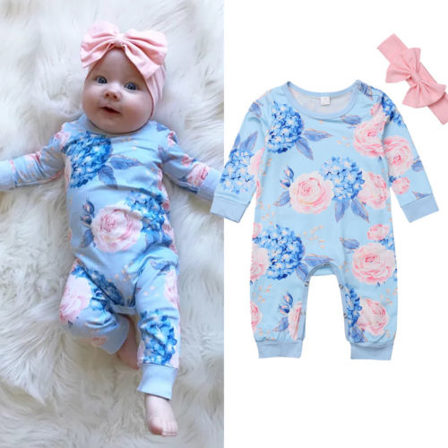 Lovley Baby Girls Flower Outfits Girl Long