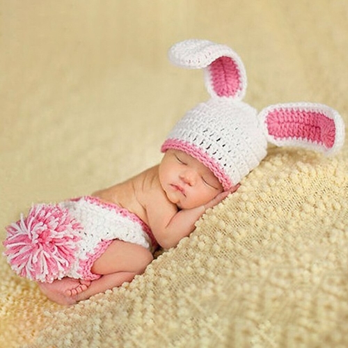 Newborn Clothes Rabbit Ears Hat Soft Baby clothes