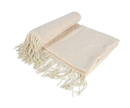 Geo Acrylic Throw With Fringe 130 X 170 Cm