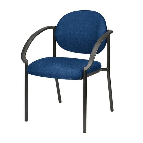 24inches Set of 2 Bright Navy Fabric Guest Arm Chairs