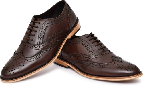 Men's Formal Full Brogues Genuine Leather British Shoes Brogues For