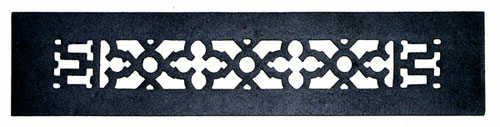Acorn GR4BG 14" x 2.25" Black Cast Iron Decorative Grille
