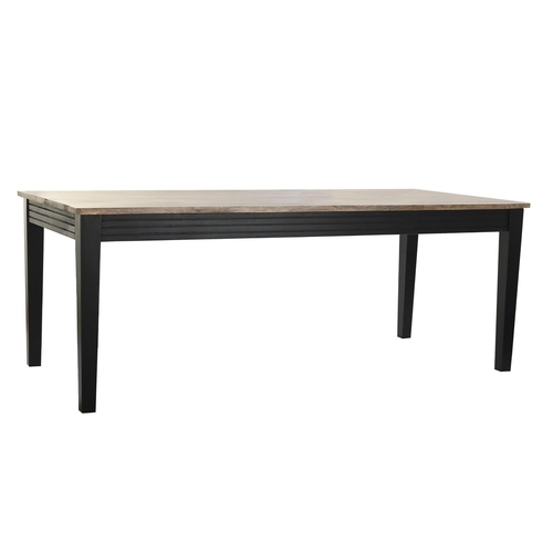 Dining Table DKD Home Decor Natural Black Metal Mango wood (200 x 90 x