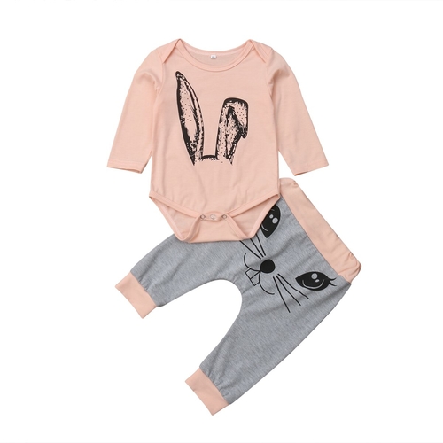 Baby Girl Boy Rabbit Cotton Clothes Sets Infant