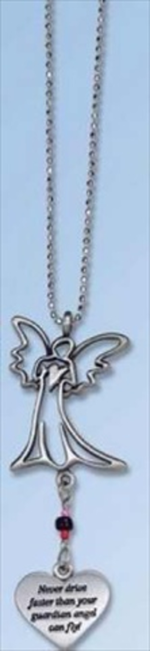 Cathedral Art 128167 Car Charm Angel On Heart With Chain