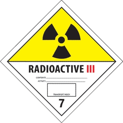 Tape Logic DL5243 4 x 4 in. - Radioactive III Labels, Black, W