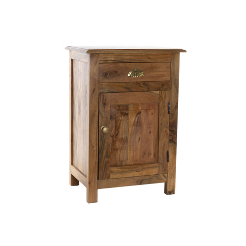 Nightstand DKD Home Decor 45 x 31 x 65 cm Natural Golden Metal Acacia