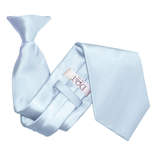 Plain Satin Clip-On Tie - Baby Blue