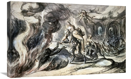 Global Gallery GCS-281508-30-142 30 in. Eurydice in Hell Art Print - H