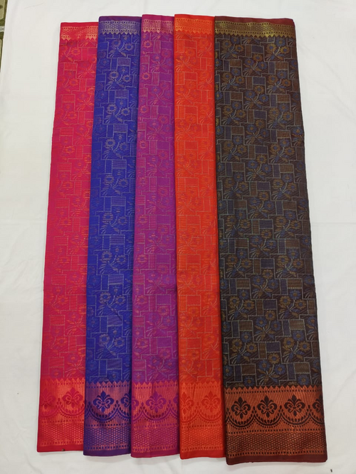 Women's Silky Patola Saree Pack Of 5 Multicolor