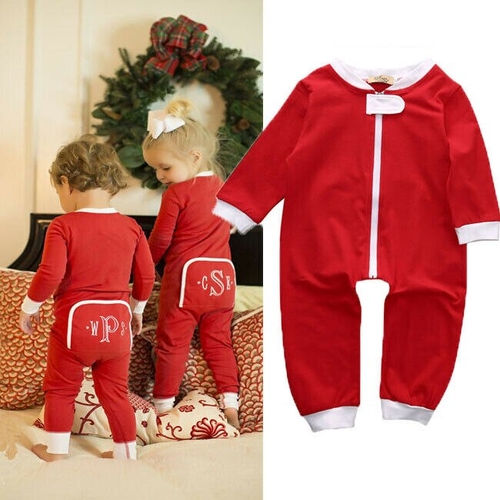 Xmas Newborn Baby Boys Girls Bodysuit Outfits