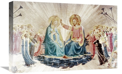 Global Gallery GCS-276550-22-142 22 in. Coronation of the Virgin - Det