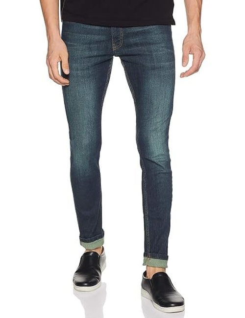 Men Faded Clean look Jeans (Size-L) (Color-BLUE)