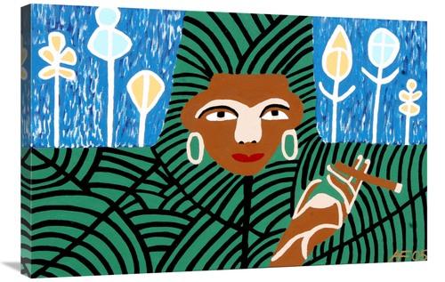 Global Gallery GCS-479184-2436-142 24 x 36 in. Cigar Lady Art Print - 