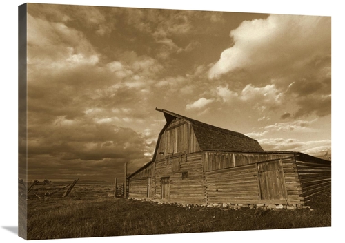 Global Gallery GCS-450509-2432-142 24 x 32 in. Mormon Row Barn, Gr