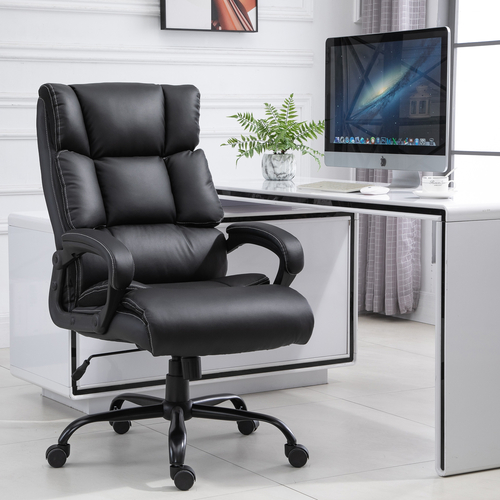 Vinsetto Ergonomic Office Chair Adjustable Height PU Leather Rocker