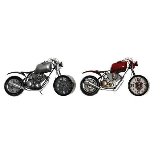 Table clock DKD Home Decor Motorcycle 44 x 13,5 x 23 cm Red Grey