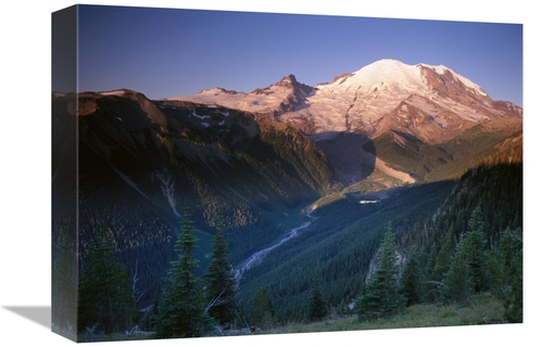 Global Gallery GCS-396649-1216-142 12 x 16 in. Mt Rainier Seen at Sunr