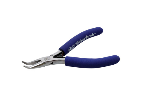 Aven 10310 Serrated Jaws Bent Nose Pliers - 4.5 Inch