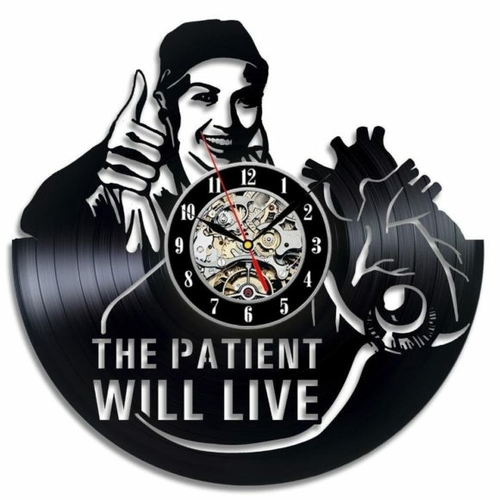 DOCTOR’S GIFT IDEA HANDMADE VINYL RECORD WALL CLOCK FAN GIFT