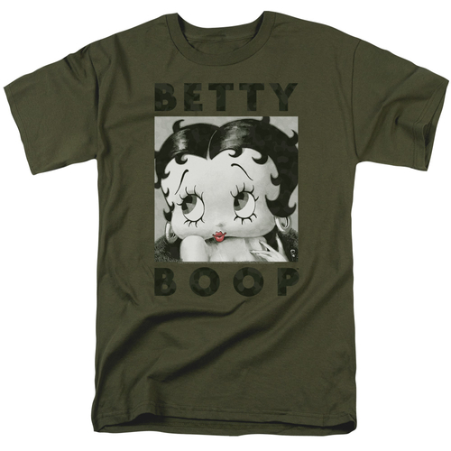 Trevco BB822-AT-5 Betty Boop Camo Glamour-S by S Adult Short Sleeve Sh