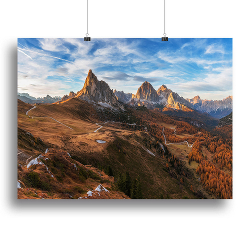 Autumn In Dolomites Canvas Print or Poster