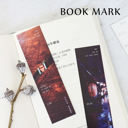 30PCS/Pack Retro Neon Night Bookmark Paper