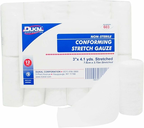 Conforming Stretch Gauze 3 inch x 4.1 yards. Case of 96 Conforming