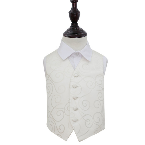 Scroll Waistcoat - Boys - Ivory, 28'