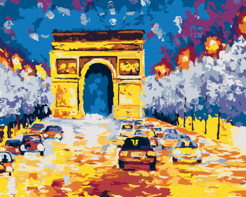 Paint by Numbers - TRIUMPHAL ARCH WITH CARS